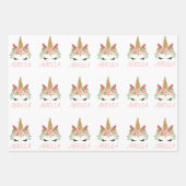 Personalisiert Baby Girl Baby Dusche Geschenkpapier Set (Vorderseite 2)