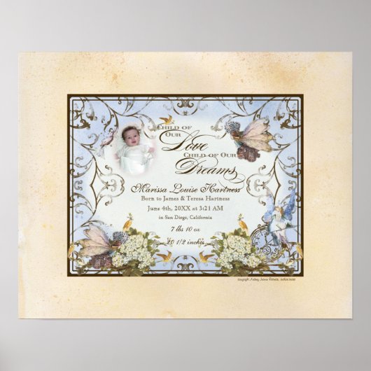 Personalisiert Baby Girl - Bezaubernde Prinzessin  Poster (Vorne)