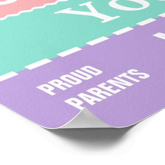 Personalisiert Baby Girl Birth Stats Poster (Ecke)