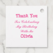 Personalisiert Baby Girl Birthday Vielen Dank Geschenkanhänger (Rückseite)