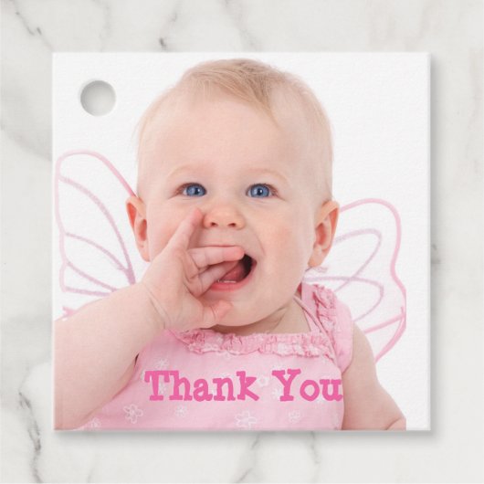 Personalisiert Baby Girl Birthday Vielen Dank Geschenkanhänger (Vorderseite)