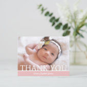Personalisiert Baby Girl Dankeschön Card - 4.25 x Postkarte (Stehend Vorderseite)