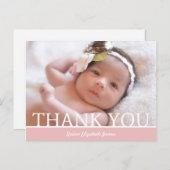 Personalisiert Baby Girl Dankeschön Card - 4.25 x  Postkarte (Vorne/Hinten)