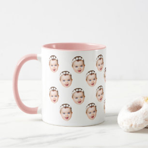 Personalisiert Baby Girl Face Foto Tasse
