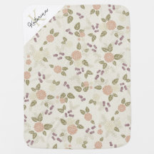 Personalisiert Baby Girl Floral Baby Blanket
