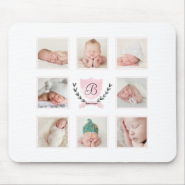 PERSONALISIERT BABY GIRL FOTO COLLAGE MOUSEPAD