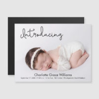 Personalisiert Baby Girl Foto Geburtsankündigung