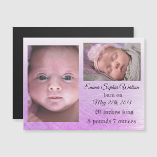 Personalisiert Baby Girl Geburtshinweis Magnet