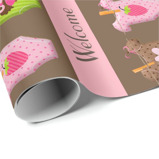 Personalisiert Baby Girl Geschenkpapier (Rolleneckpunkt)