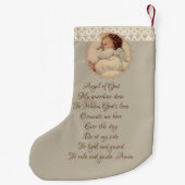 Personalisiert Baby Girl Guardian Angel Gebet Kleiner Weihnachtsstrumpf (Rückseite)