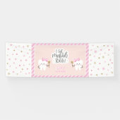 Personalisiert Baby Girl Ich got mein First Tooth Banner (Horizontal)