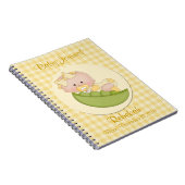 Personalisiert Baby Girl in Pod Lemon Baby Journal Notizblock (Rechte Seite)