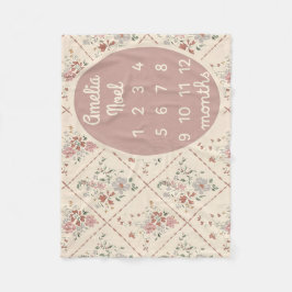 Personalisiert Baby Girl Meilenstein Schuhe indivi Fleecedecke