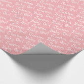 Personalisiert Baby Girl Name Baby Shower Girl Pin Geschenkpapier (Ecke)
