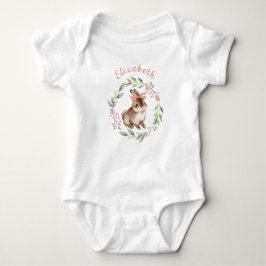 Personalisiert Baby Girl Niedlich Bunny Baby Strampler