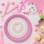 Personalisiert Baby Girl Party Pink Paper Plate Pappteller (Party)
