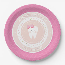 Personalisiert Baby Girl Party Pink Paper Plate Pappteller