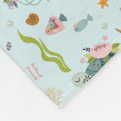 Personalisiert Baby Girl Turtle | 30 x 40 Fleece (Ecke)