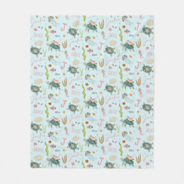 Personalisiert Baby Girl Turtle | 50 x 60 Fleece