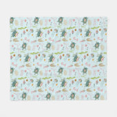 Personalisiert Baby Girl Turtle | 50 x 60 Fleece (Vorderseite (Horizontal))