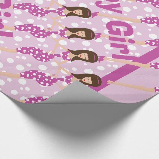 Personalisiert Baby Girl Wrapping Paper Geschenkpapier (Ecke)
