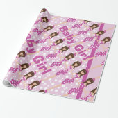 Personalisiert Baby Girl Wrapping Paper Geschenkpapier (Ungerollt)