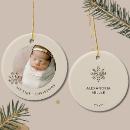 Personalisiert Baby Girl's First Christmas Ornamen Keramik Ornament