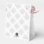 Personalisiert Baby Gray Pink Gold Cross Christeni Geschenkschachtel (Rückseite)