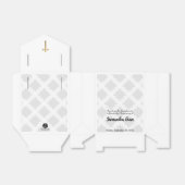 Personalisiert Baby Gray Pink Gold Cross Christeni Geschenkschachtel (Ungefaltet)