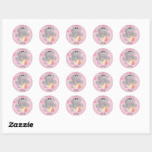 Personalisiert Baby Hippo Sticker (Blatt)