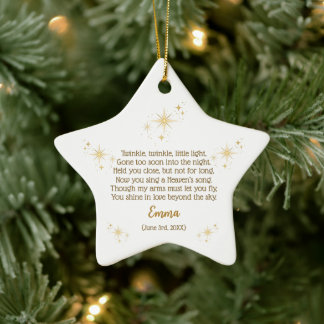 Personalisiert Baby Keepake Star Ornament