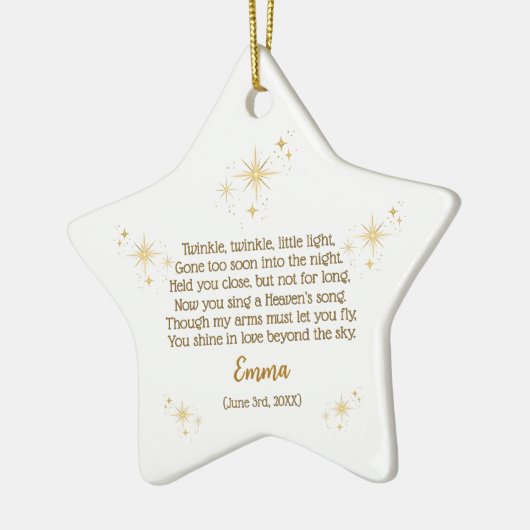 Personalisiert Baby Keepake Star Ornament (Links)
