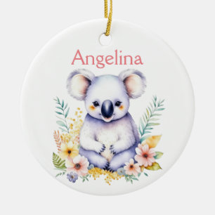 Personalisiert Baby Koala Bear Weihnachten Keramik Ornament