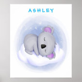 Personalisiert Baby Koala Poster (Vorne)