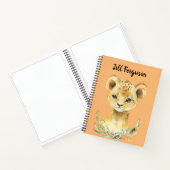 Personalisiert Baby Lion Sketch Notizblock (Innenseite)