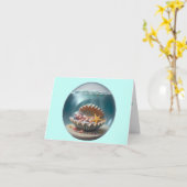 Personalisiert Baby Mermaid Willkommen Karte (Gelbe Blume)