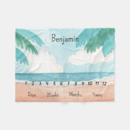 Personalisiert Baby Milestone Fleecedecke
