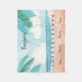 Personalisiert Baby Milestone Fleecedecke (Vorderseite)
