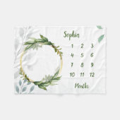 Personalisiert Baby Milestone Fleecedecke (Vorderseite (Horizontal))