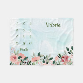 Personalisiert Baby Milestone Fleecedecke