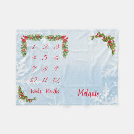 Personalisiert Baby Milestone Fleecedecke