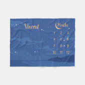 Personalisiert Baby Milestone Fleecedecke (Vorderseite (Horizontal))