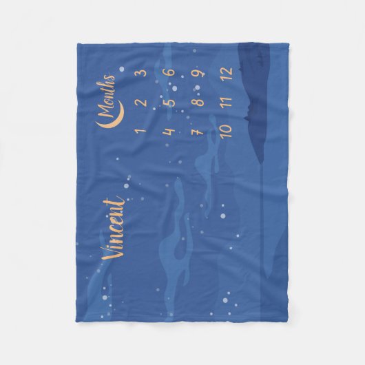 Personalisiert Baby Milestone Fleecedecke (Vorderseite)