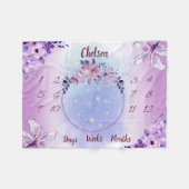 Personalisiert Baby Milestone Fleecedecke (Vorderseite (Horizontal))