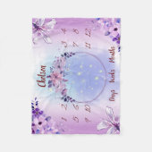 Personalisiert Baby Milestone Fleecedecke (Vorderseite)