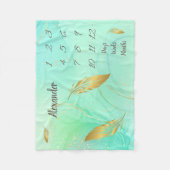 Personalisiert Baby Milestone Fleecedecke (Vorderseite)