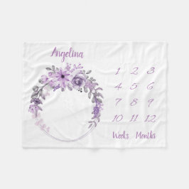 Personalisiert Baby Milestone Fleecedecke