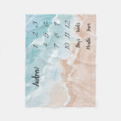 Personalisiert Baby Milestone Fleecedecke (Vorderseite)