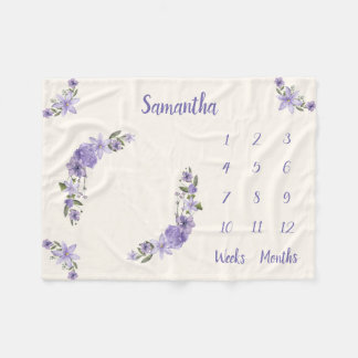 Personalisiert Baby Milestone Fleecedecke