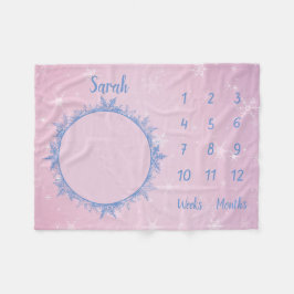 Personalisiert Baby Milestone Fleecedecke